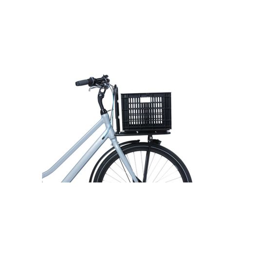 Caja de plástico reciclado para bicicletas BASIL, M, 29.5L, negra