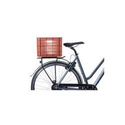 Caja de plástico reciclado para bicicletas BASIL M, 29.5L, terra red