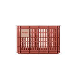 Caja de plástico reciclado para bicicletas BASIL M, 29.5L, terra red