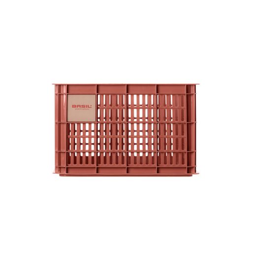 Caja de plástico reciclado para bicicletas BASIL M, 29.5L, terra red