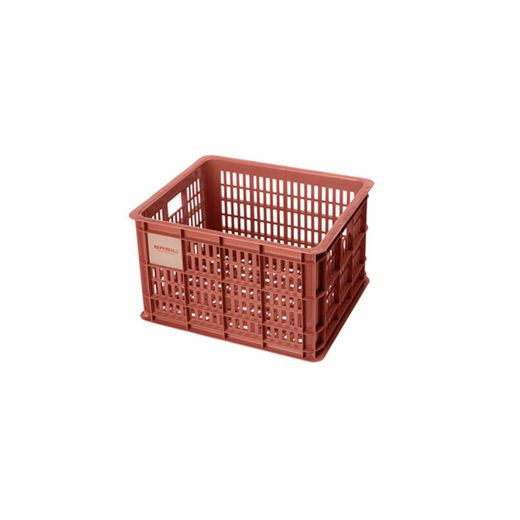 Caja de plástico reciclado para bicicletas BASIL M, 29.5L, terra red