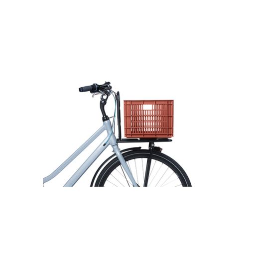 Caja de plástico reciclado para bicicletas BASIL M, 29.5L, terra red
