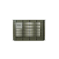 Caja de plástico reciclado para bicicletas BASIL M, 29.5L, verde musgo