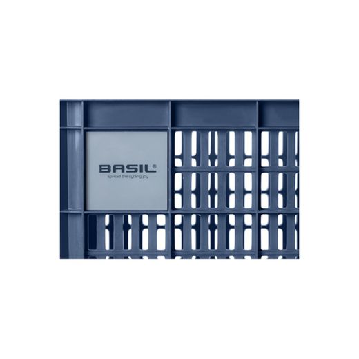 Caja de plástico reciclado para bicicletas BASIL S, 17.5L, azul