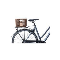 Caja de plástico reciclado para bicicletas BASIL S, 17.5L, marrón