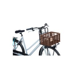 Caja de plástico reciclado para bicicletas BASIL S, 17.5L, marrón