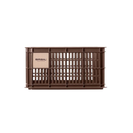 Caja de plástico reciclado para bicicletas BASIL S, 17.5L, marrón
