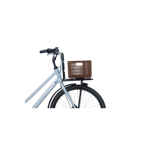 Caja de plástico reciclado para bicicletas BASIL S, 17.5L, marrón