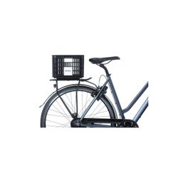 Caja de plástico reciclado para bicicletas BASIL, S, 17.5L, negra