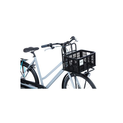Caja de plástico reciclado para bicicletas BASIL, S, 17.5L, negra