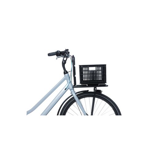 Caja de plástico reciclado para bicicletas BASIL, S, 17.5L, negra