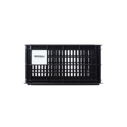 Caja de plástico reciclado para bicicletas BASIL, S, 17.5L, negra