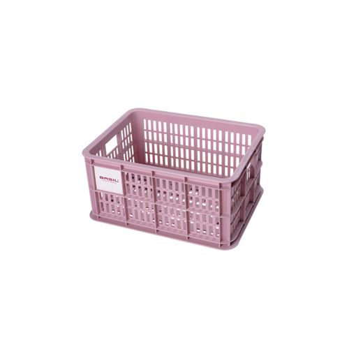 BASIL recycled plastic bicycle crate S, 17.5L, blossom