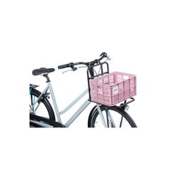 BASIL recycled plastic bicycle crate S, 17.5L, blossom