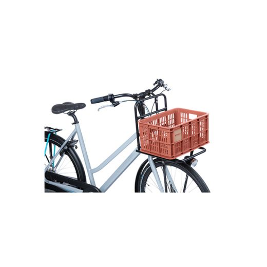 Caja de plástico reciclado para bicicletas BASIL S, 17.5L, terra red