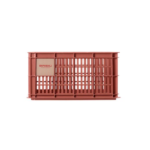 Caja de plástico reciclado para bicicletas BASIL S, 17.5L, terra red