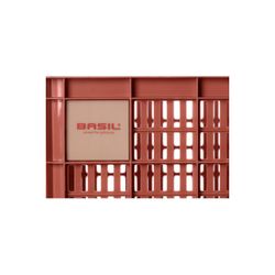 Caja de plástico reciclado para bicicletas BASIL S, 17.5L, terra red