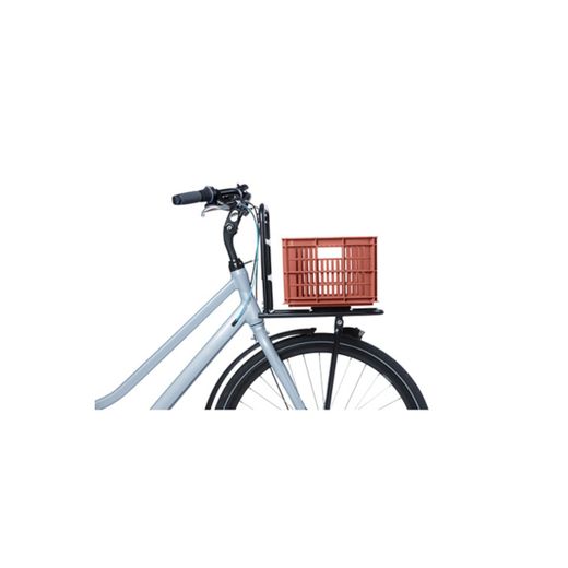 Caja de plástico reciclado para bicicletas BASIL S, 17.5L, terra red
