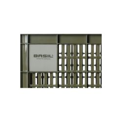 BASIL recycled plastic bicycle crate S, 17.5L, moss green