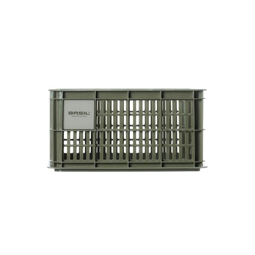 BASIL recycled plastic bicycle crate S, 17.5L, moss green