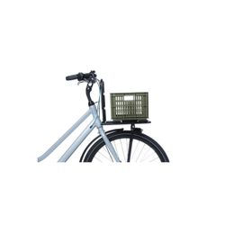 BASIL recycled plastic bicycle crate S, 17.5L, moss green