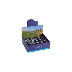 Caja expositora de 20 timbres "MiniFit" ligera de latón (negro/azul/rojo/verde)