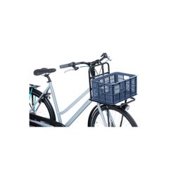 Cajón de plástico reciclado para bicicletas BASIL L, 40L, piedra azul