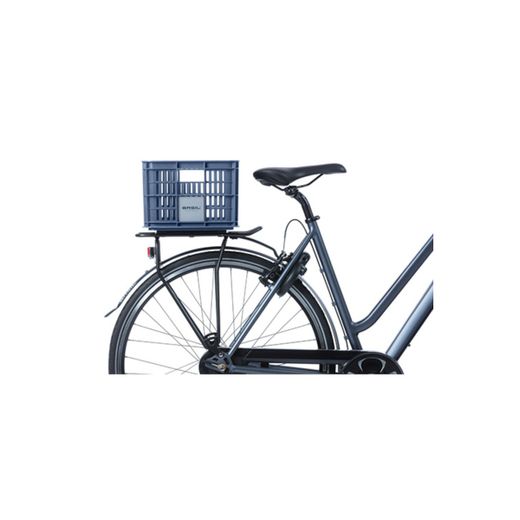 Cajón de plástico reciclado para bicicletas BASIL L, 40L, piedra azul