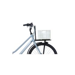 Cajón de plástico reciclado para bicicletas BASIL S, 17.5L, blanco