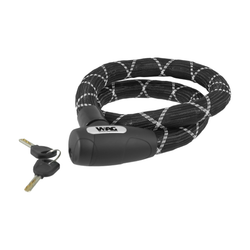 Candado de cable reforzado PITONE Ø 18 NYLON COVER - negro plata