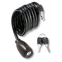 Candado luma espiral enduro 7318/185 cm x 8 mm negro/blanco