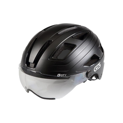 Casco CITY VISOR - L (58-61 cm), Nero