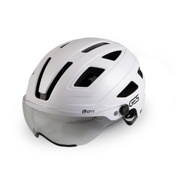 Casco CITY VISOR - M (54-58 cm), Bianco