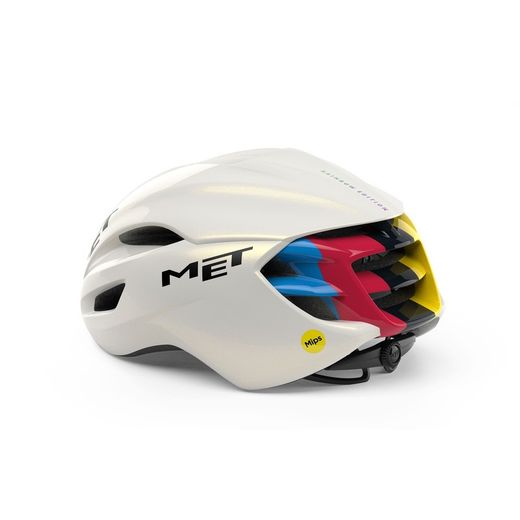 CAPACETE MET MANTA MIPS EDIÇÃO LIMITADA BRANCO/ARCO-ÍRIS