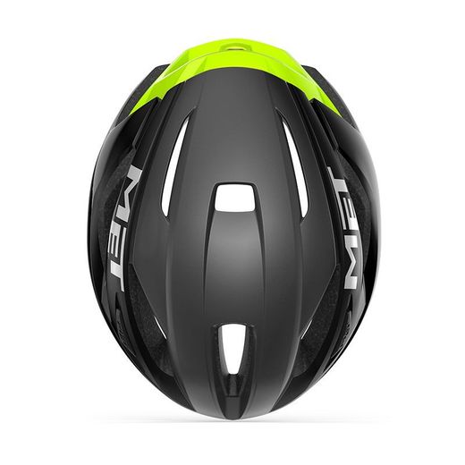 CASQUE MET STRALE NOIR FLUO/SHINE JAUNE RÉFLÉCHISSANT 59-62 TailleL