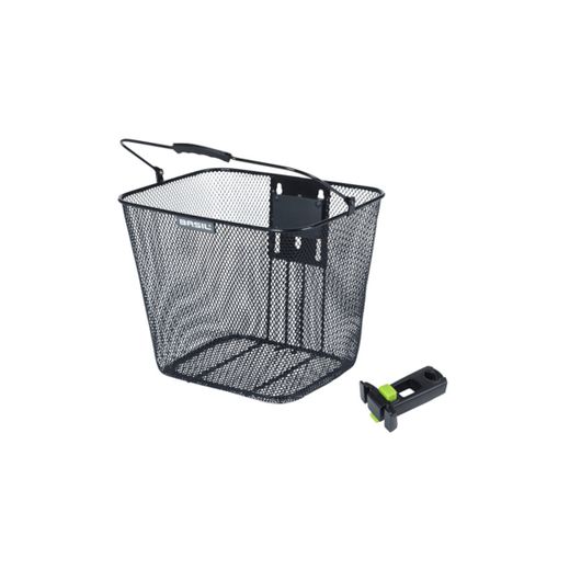 Cesta delantera BASIL "Bilbao" + BASIL fijación "Ahead-Stemholder" KF, negro
