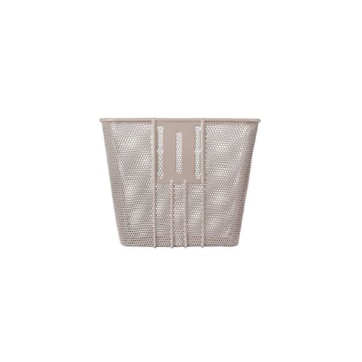 Cesta delantera BASIL "Bilbao", soporte fijo, nude metalizado