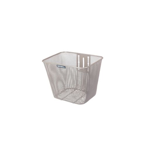 Cesta delantera BASIL "Bilbao", soporte fijo, nude metalizado