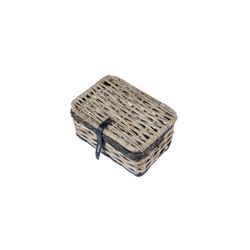 Cesta delantera BASIL "Dijon S", con tapa, gris/negro