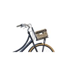 Cesta delantera BASIL "Dijon S", con tapa, gris/negro