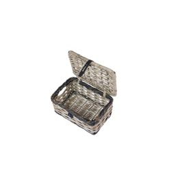 Cesta delantera BASIL "Dijon S", con tapa, gris/negro