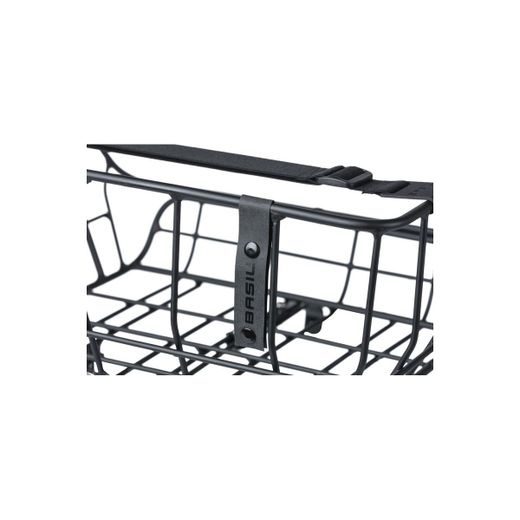 Cesta delantera BASIL "Portland", 25L, negro mate