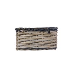Cesta delantera "Dijon L" BASIL, gris/negro