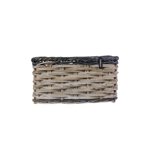 Cesta delantera "Dijon L" BASIL, gris/negro