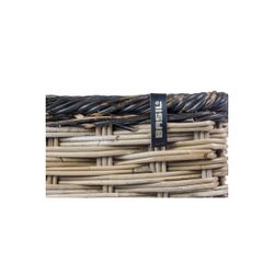 Cesta delantera "Dijon L" BASIL, gris/negro