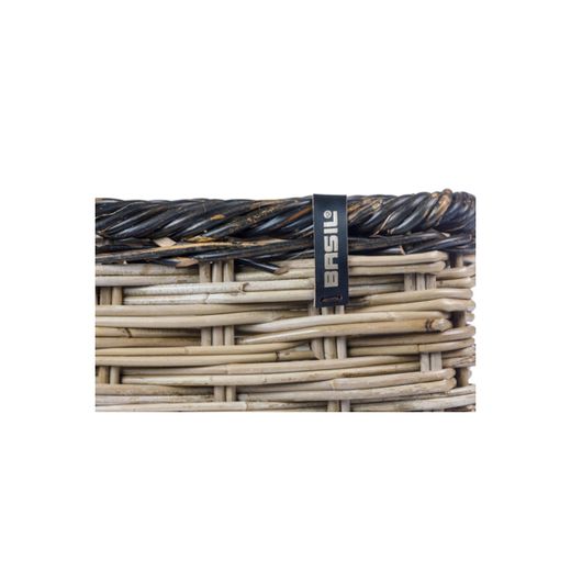 Cesta delantera "Dijon L" BASIL, gris/negro