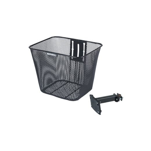Cesta delantera fija BASIL "Bilbao", negra