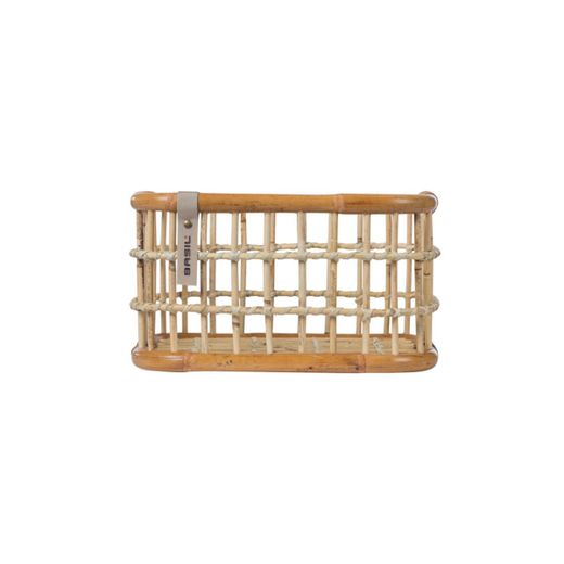 Cesta delantera "GREEN LIFE RATTAN M", de ratán, marrón natural