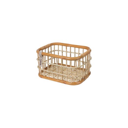 Cesto frontal "GREEN LIFE RATTAN M", em rattan, marrom natural.