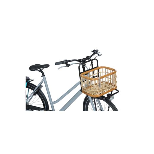 Cesto frontal "GREEN LIFE RATTAN M", em rattan, marrom natural.